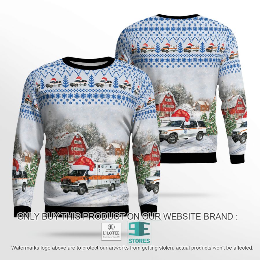 Thurmont, Frederick County, Maryland, Thurmont Community Ambulanc Service Christmas Sweater 44