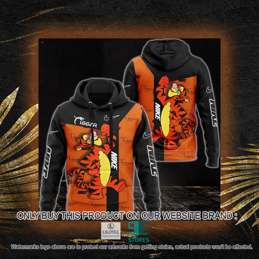 Alternative view of Tigger Nike Orange Black 3D All Over Print Hoodie