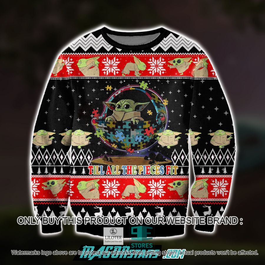Till All The Pieces Fit Ugly Christmas Sweater, Sweatshirt 17