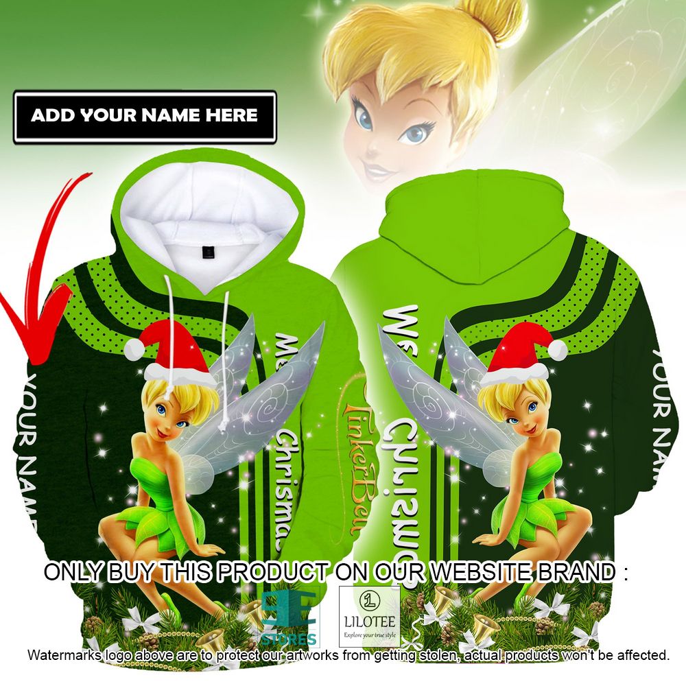 Tinker Bell Merry Christmas Custom Name 3D Hoodie, Shirt - LIMITED EDITION 8