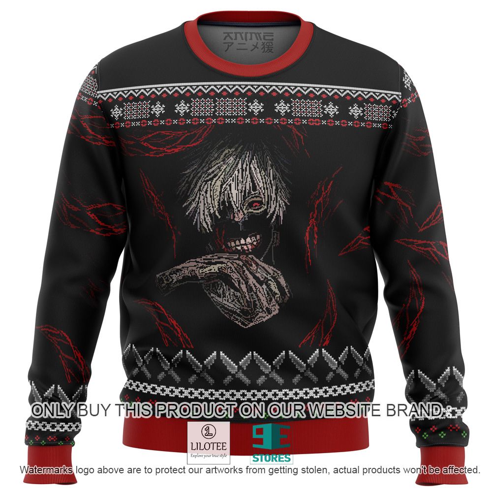 Tokyo Ghoul Dark Kaneki Anime Ugly Christmas Sweater - LIMITED EDITION 11