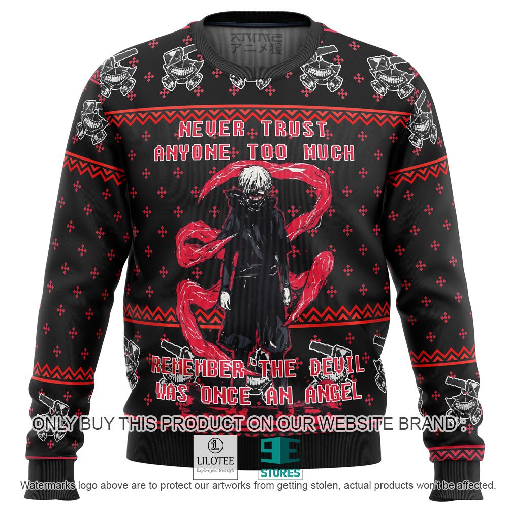 Tokyo Ghoul Never Trust Anyone too Much Anime Ugly Christmas Sweater - LIMITED EDITION 10