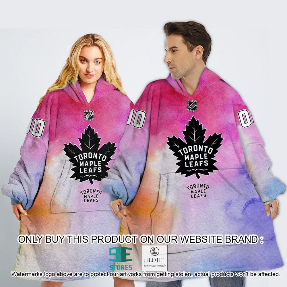Toronto Maple Leafs Breast Cancer Awareness Month Personalized Hoodie Blanket - LIMITED EDITION 13