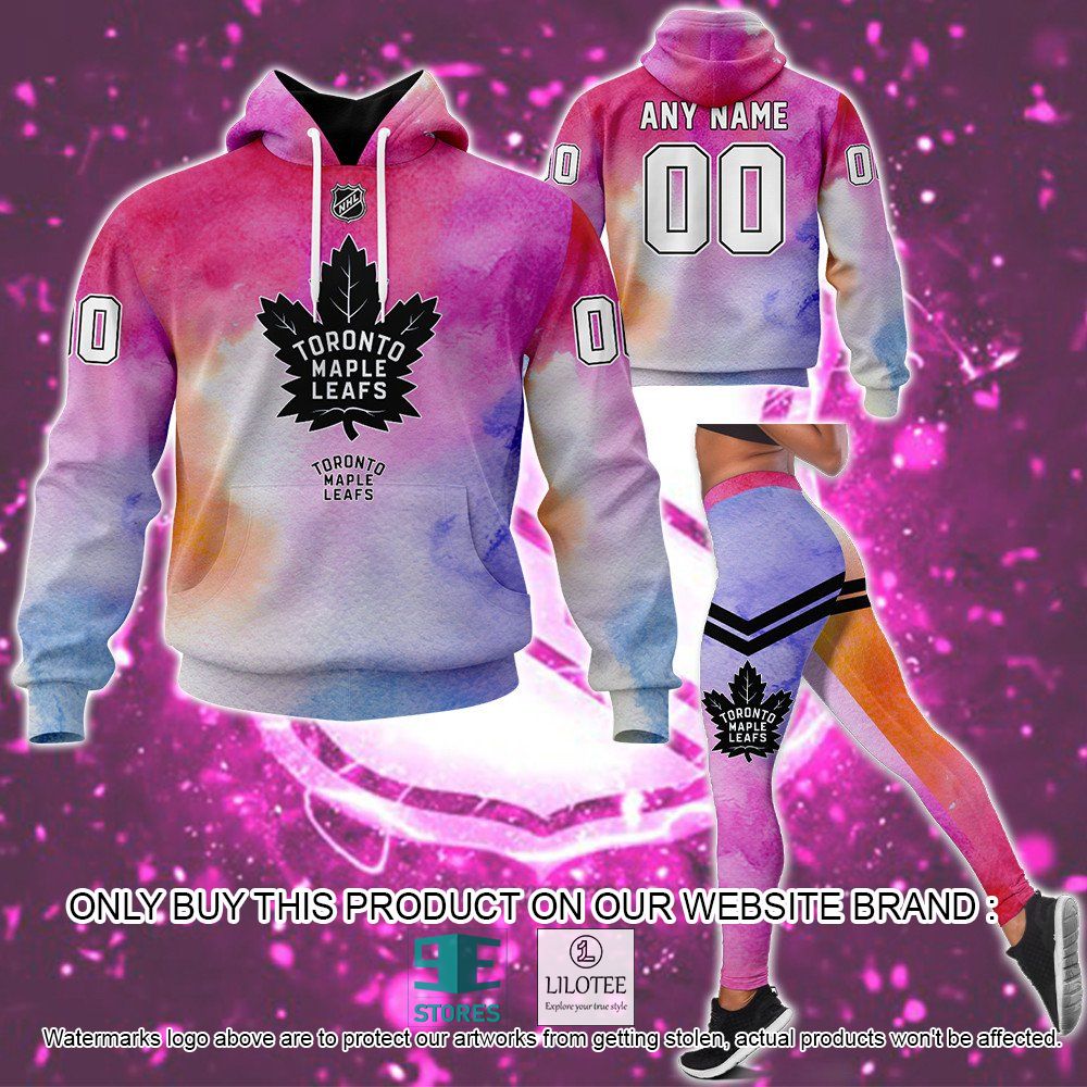 Toronto Maple Leafs Breast Cancer Awareness Month Personalized Hoodie, Legging - LIMITED EDITION 12