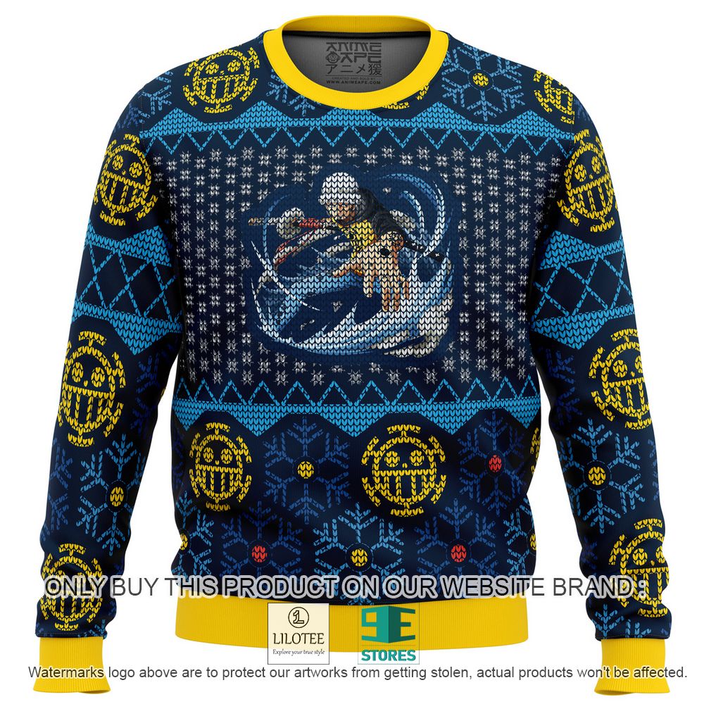 Trafalgar D Water Law One Piece Anime Ugly Christmas Sweater - LIMITED EDITION 11