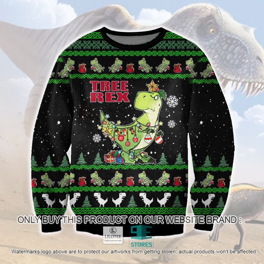 Tree Rex Ugly Christmas Sweater, Sweatshirt 16