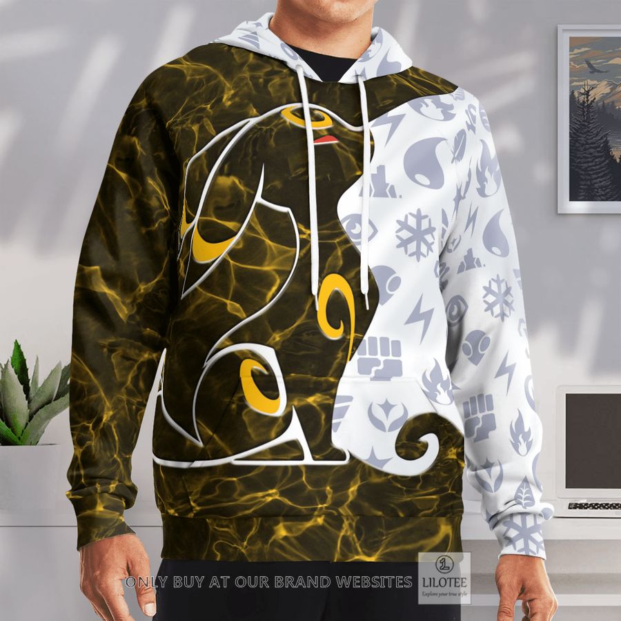 Alternative view of Tribal Eevee Umbreon 3D Hoodie - LIMITED EDITION