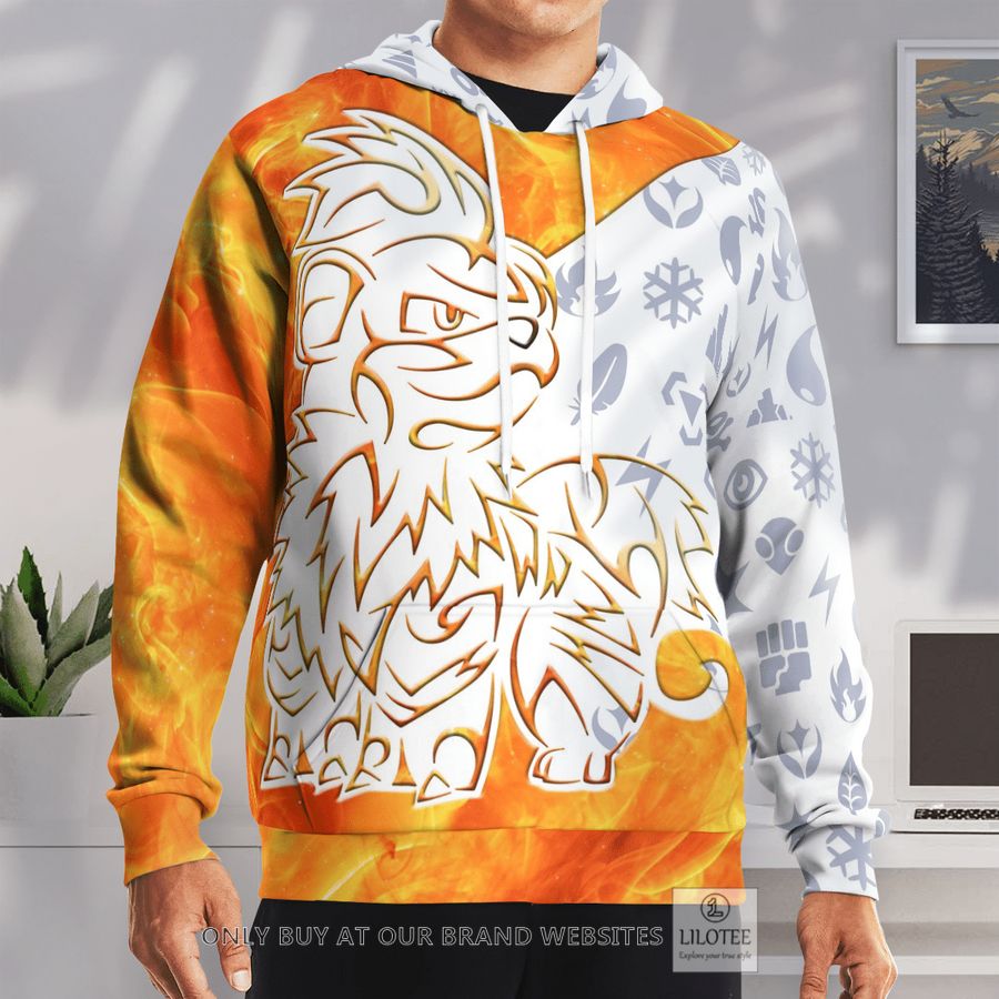 Alternative view of Tribal Growlithe 3D Hoodie - LIMITED EDITION