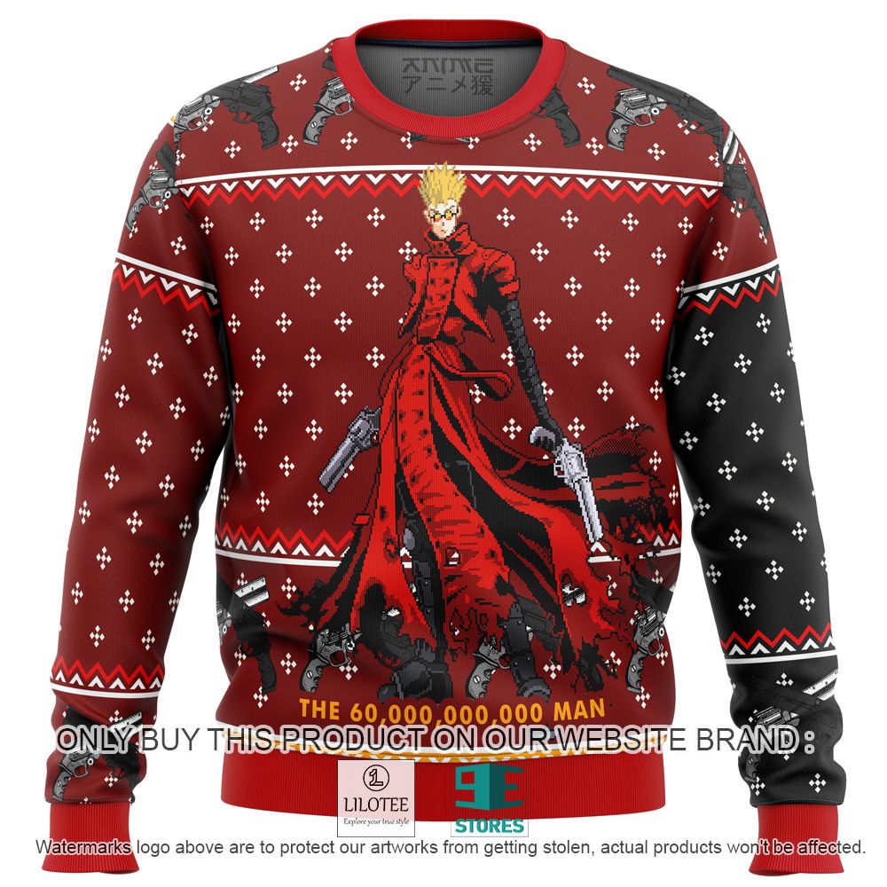 Trigun Vash the Stampede The 60,000,000,000 Man Anime Ugly Christmas Sweater - LIMITED EDITION 11