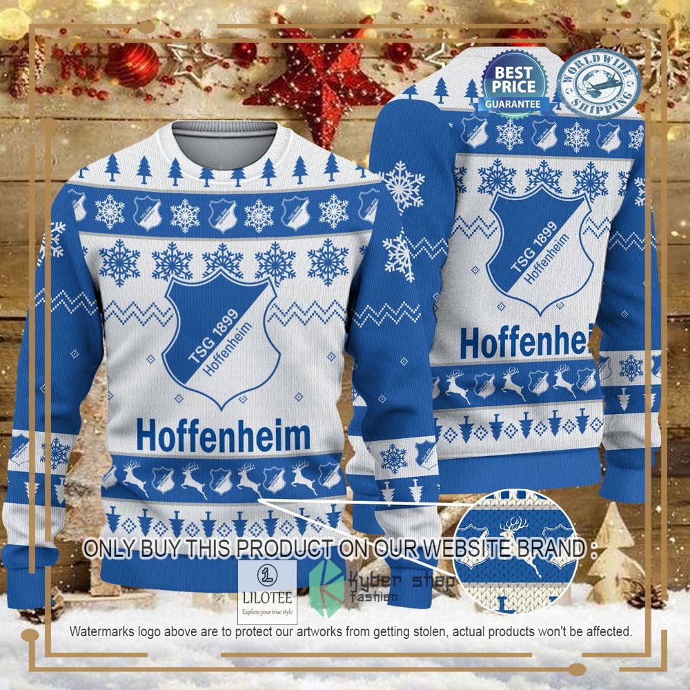 TSG Hoffenheim white blue Ugly Christmas Sweater - LIMITED EDITION 6