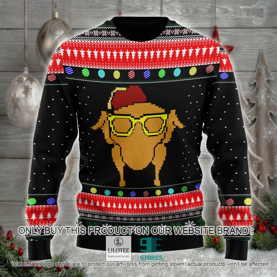 Turkey Thanksgiving black Ugly Christmas Sweater - LIMITED EDITION 3