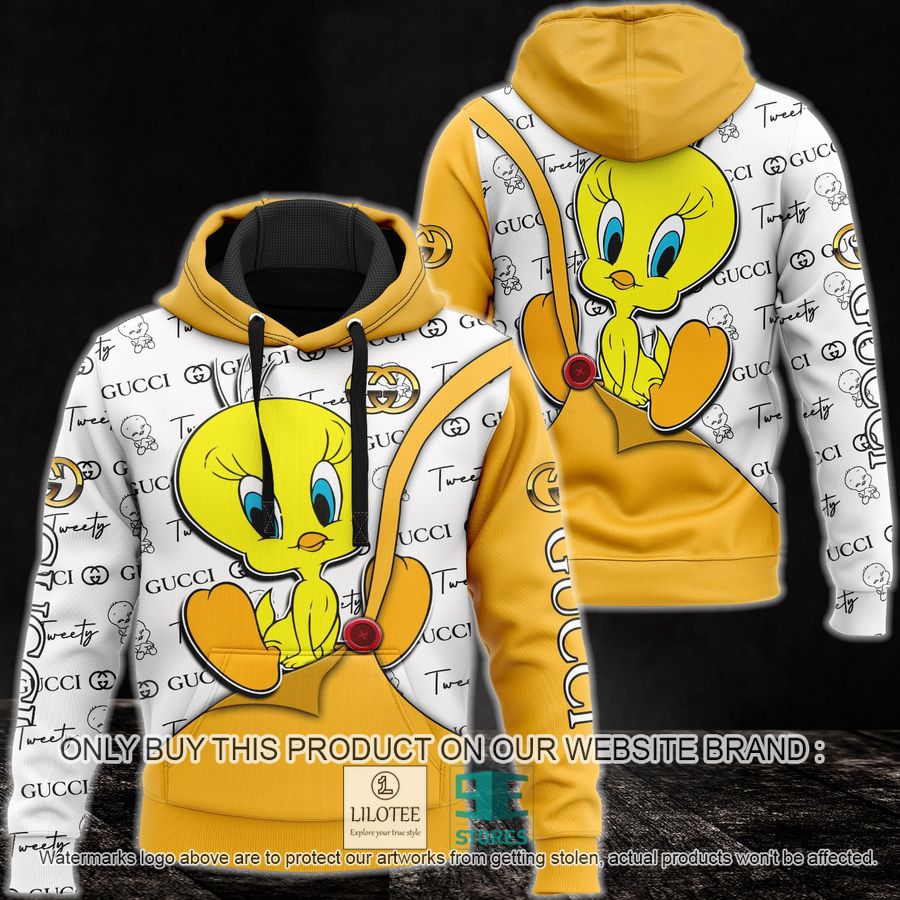 Tweety Gucci white yellow 3D Hoodie - LIMITED EDITION 8