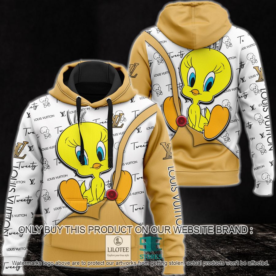 Tweety Looney tunes Louis Vuitton White yellow 3D Hoodie - LIMITED EDITION 8
