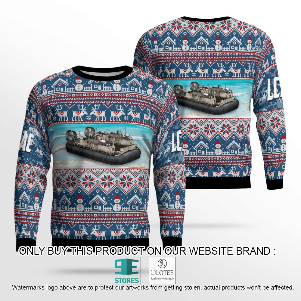 U.S Navy Landing Craft Air Cushion Christmas Wool Sweater - LIMITED EDITION 12