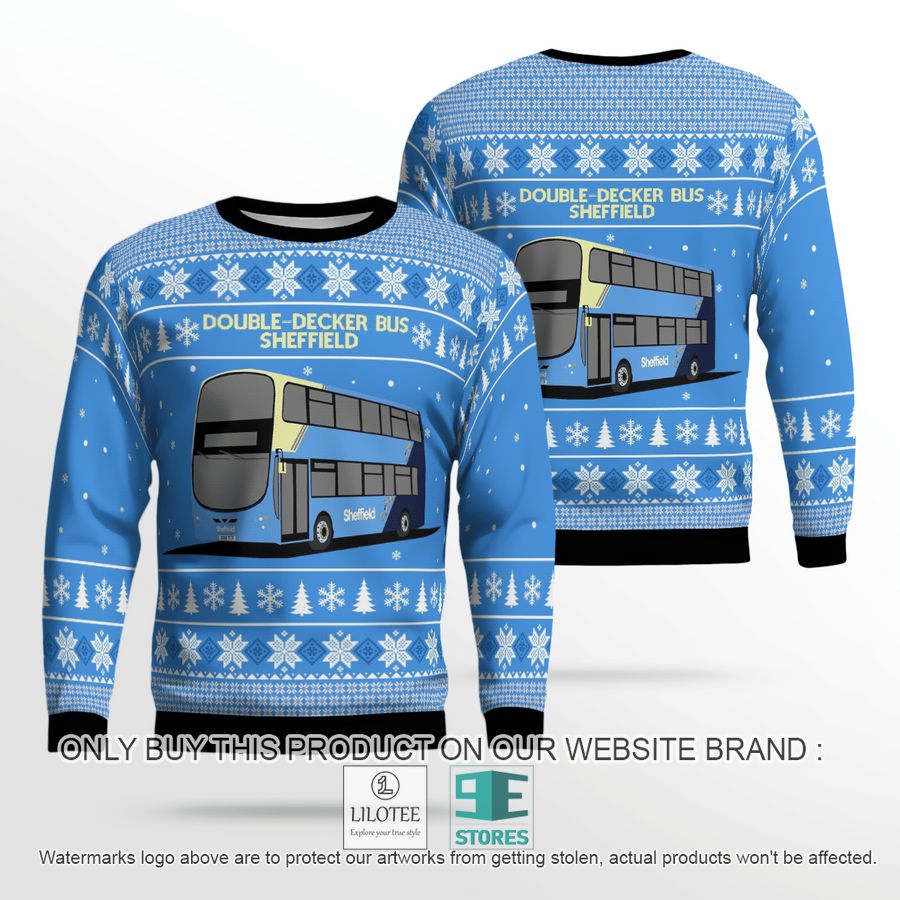 UK Double-Decker Bus Sheffield Christmas Sweater - LIMITED EDITION 19
