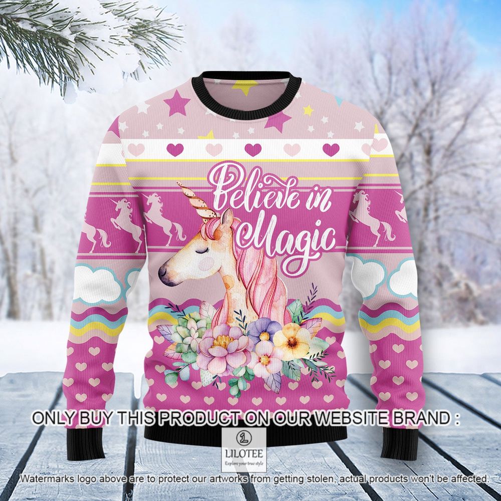 Unicorn Believe In Magic Christmas Sweater - LIMITED EDITION 8
