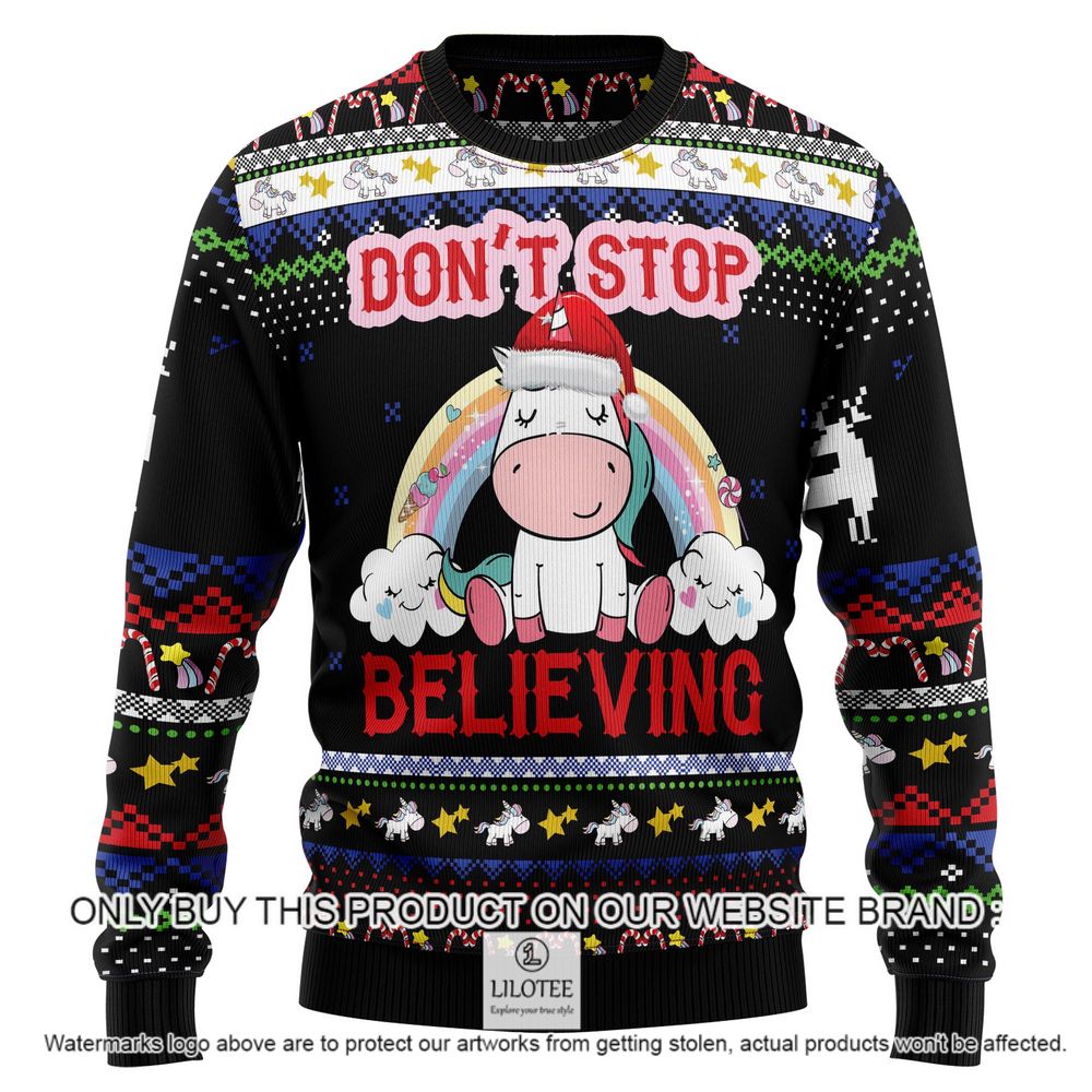 Unicorn Don't Stop Believing Christmas Sweater - LIMITED EDITION 8