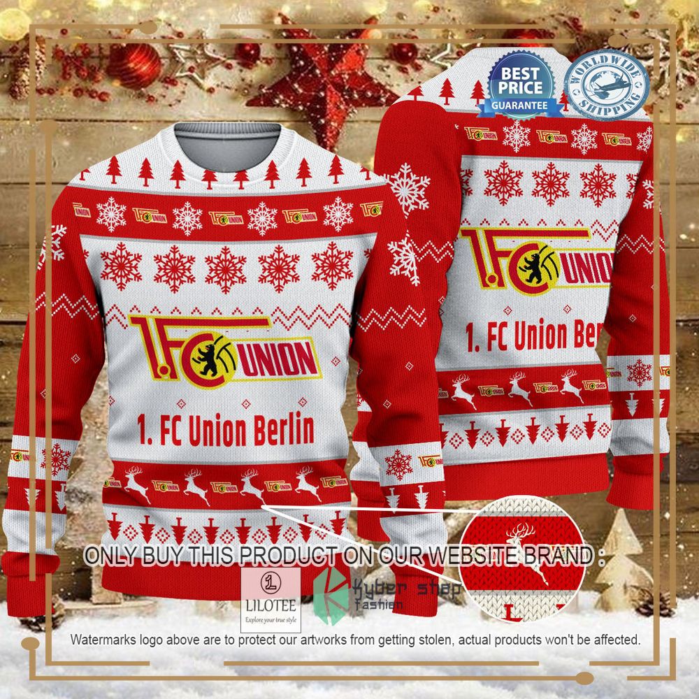 Union Berlin white red Ugly Christmas Sweater - LIMITED EDITION 7