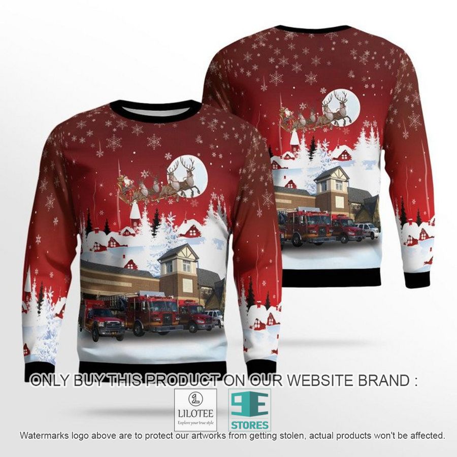 Upper Arlington Ohio Upper Arlington Division Of Fire Fire Station 72 Ugly Christmas Sweater - LIMITED EDITION 12