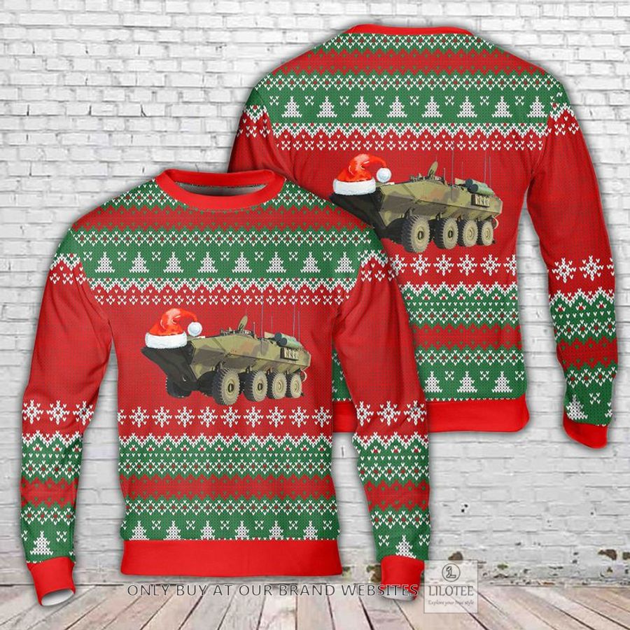 USMC Infantry fighting vehicle ACV Christmas Ugly Christmas Sweatshirt 3