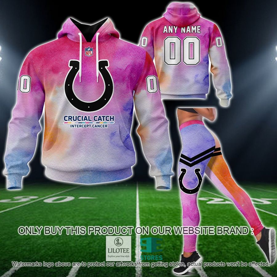 Personalized Crucial Catch Intercept Cancer Indianapolis Colts Hoodie, Long Pants - LIMITED EDITION 13