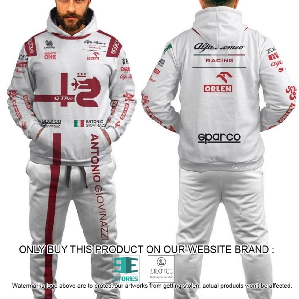 Antonio Giovinazzi Racing Formula 1 2022 Orlen 3D Hoodie, Pant - LIMITED EDITION 5