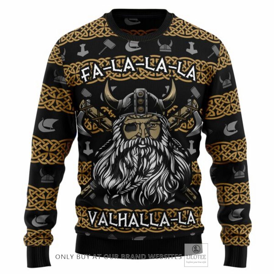 Valhalla La La La Ugly Christmas Sweatshirt 2