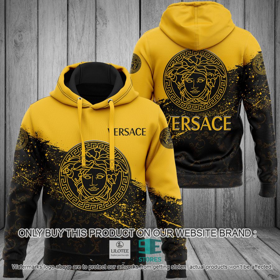 Versace Black and Yellow 3D All Over Print Hoodie 8