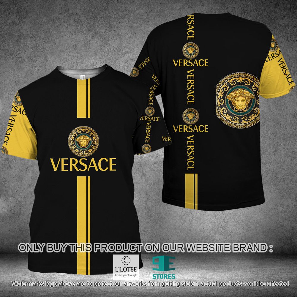 Versace Black Yellow 3D Shirt - LIMITED EDITION 11