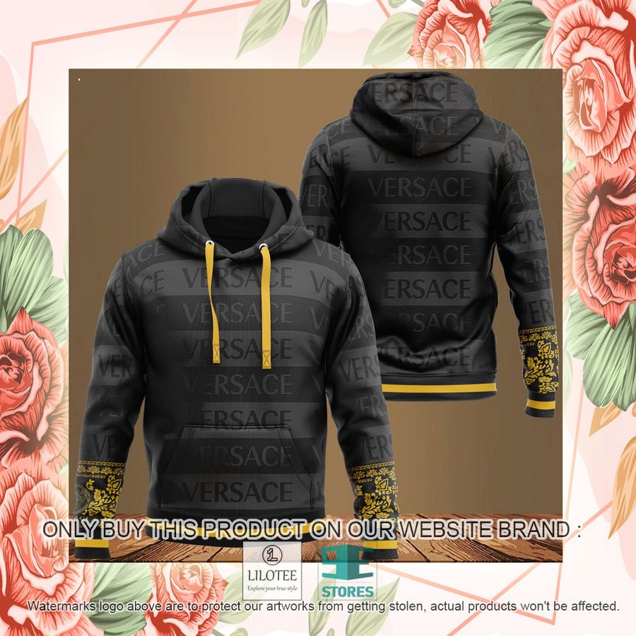 Alternative view of Versace brand black grey 3D Hoodie - LIMITED EDITION