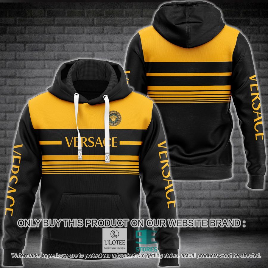 Versace brand black yellow 3D Hoodie - LIMITED EDITION 9