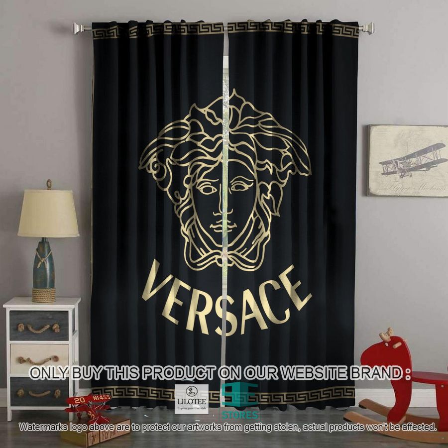 Versace Gold Black Windown Curtain 9