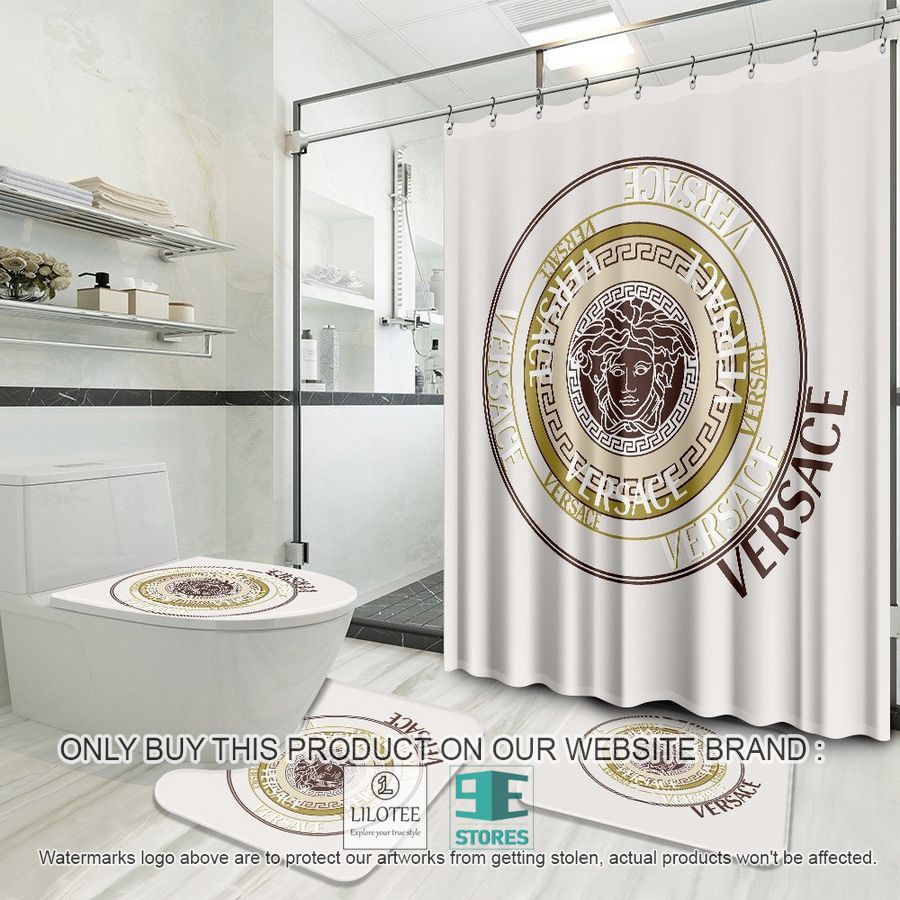 Versace Luxury brand logo white Shower Curtain Sets - LIMITED EDITION 8