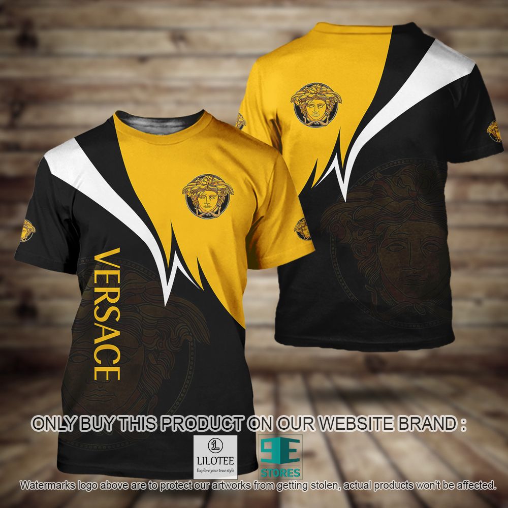 Versace Medusa Yellow Black 3D Shirt - LIMITED EDITION 11