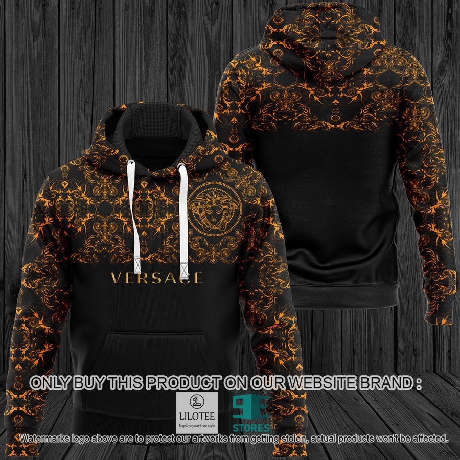 Versace pattern black 3D Hoodie - LIMITED EDITION 9
