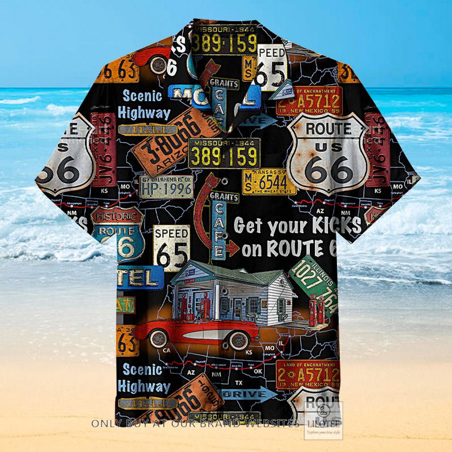 Very cool Route 66 signage on black background Hawaiian Shirt - LIMITED EDITION 8