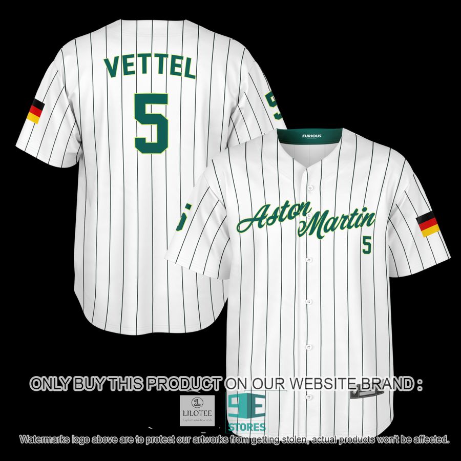 Vettel Aston Martin 5 Baseball Jersey 13