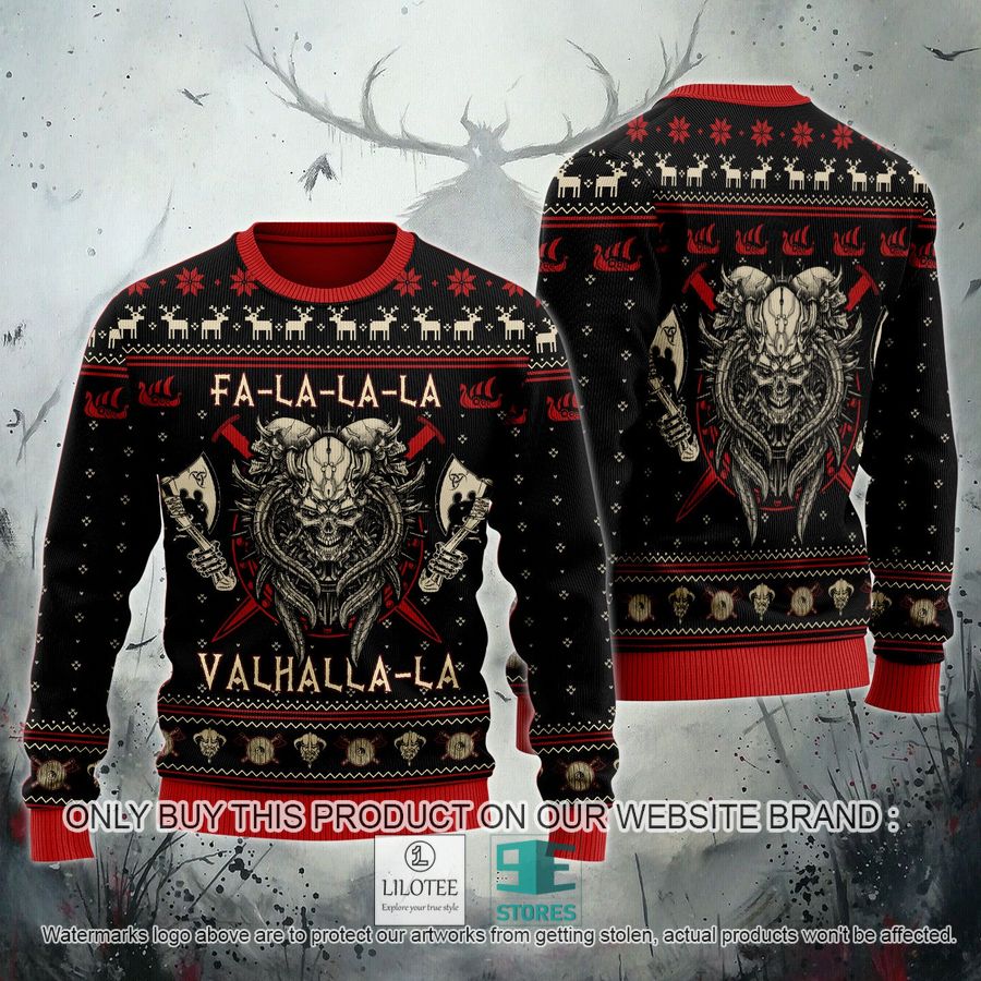 Viking Fa La La La Valhalla-la Ugly Christmas Sweater - LIMITED EDITION 3