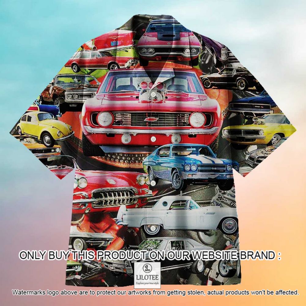Vintage Car Collection Style Pattern Short Sleeve Hawaiian Shirt - LIMITED EDITION 12