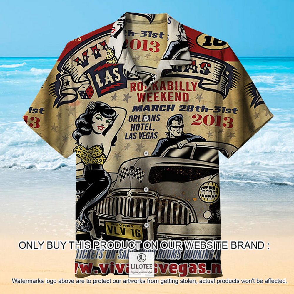 Viva Las Vegas Rockabilly Weekend 2013 Pattern Short Sleeve Hawaiian Shirt - LIMITED EDITION 11