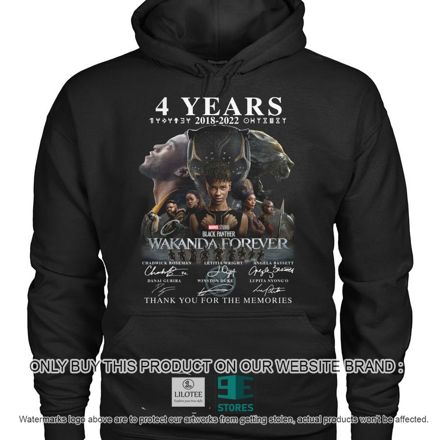 Wakanda Forever 4 years Thank you for the memories 2D Shirt, Hoodie 8