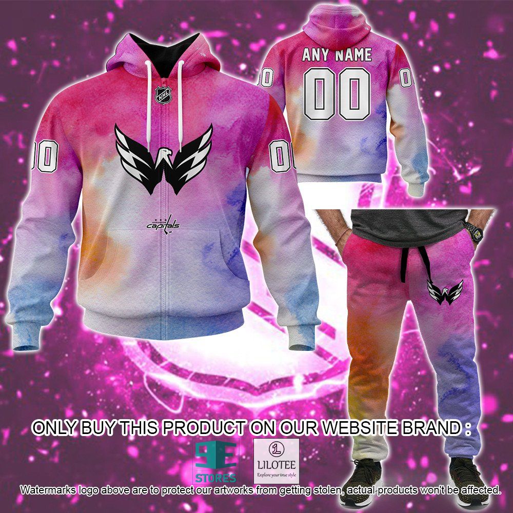 Washington Capitals Breast Cancer Awareness Month Personalized 3D Hoodie, Shirt - LIMITED EDITION 44