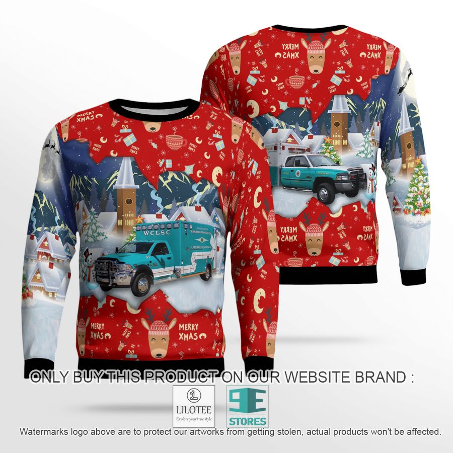 Washington County Virginia Washington County Life Saving Crew EMS Christmas Sweater - LIMITED EDITION 18