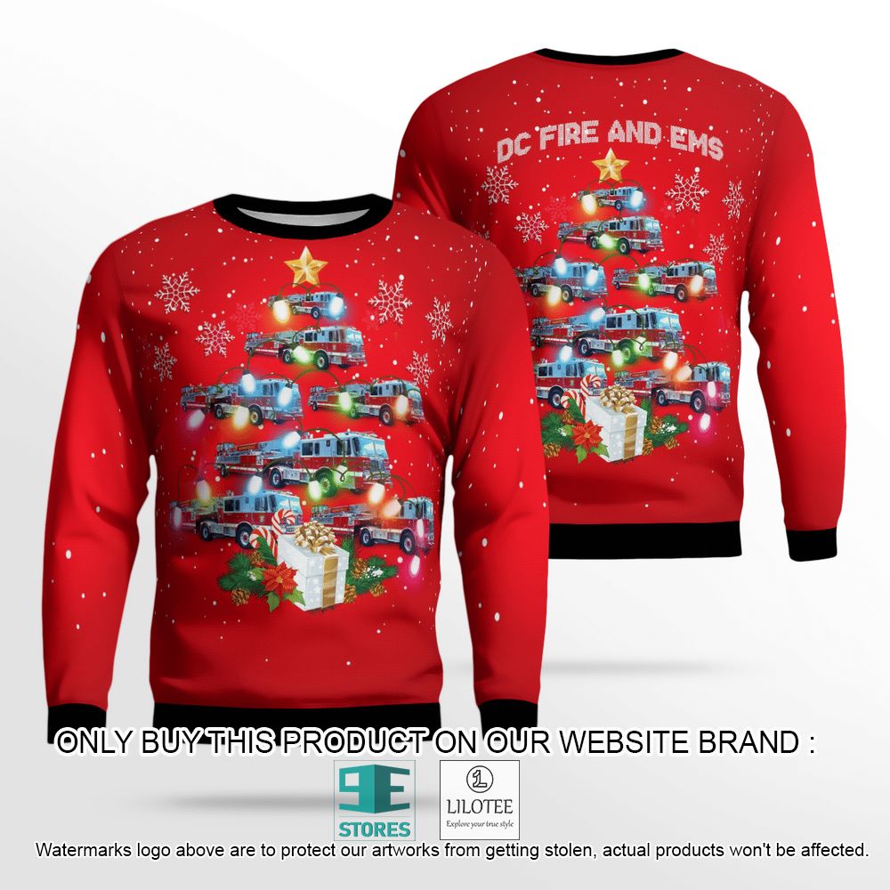 Washington DC Fire and EMS Christmas Wool Sweater - LIMITED EDITION 12