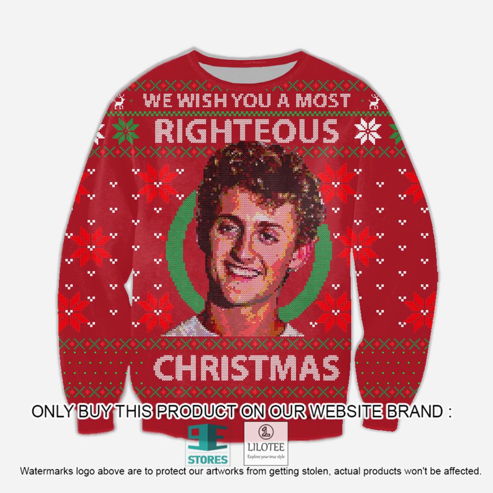 We Wish You A Most Righteous Christmas Christmas Ugly Sweater - LIMITED EDITION 11