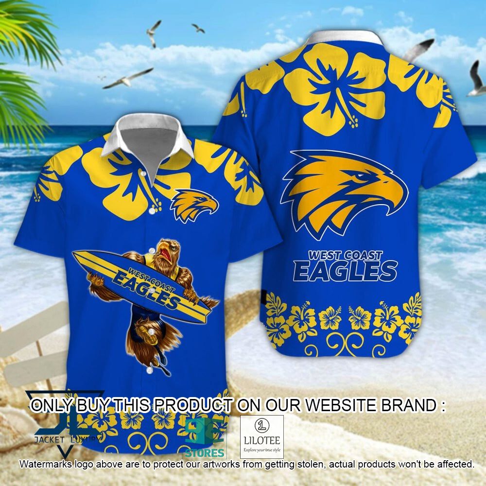 West Coast Eagles Mascot Hawaiian Shirt, Short - LIMITED EDITION 4