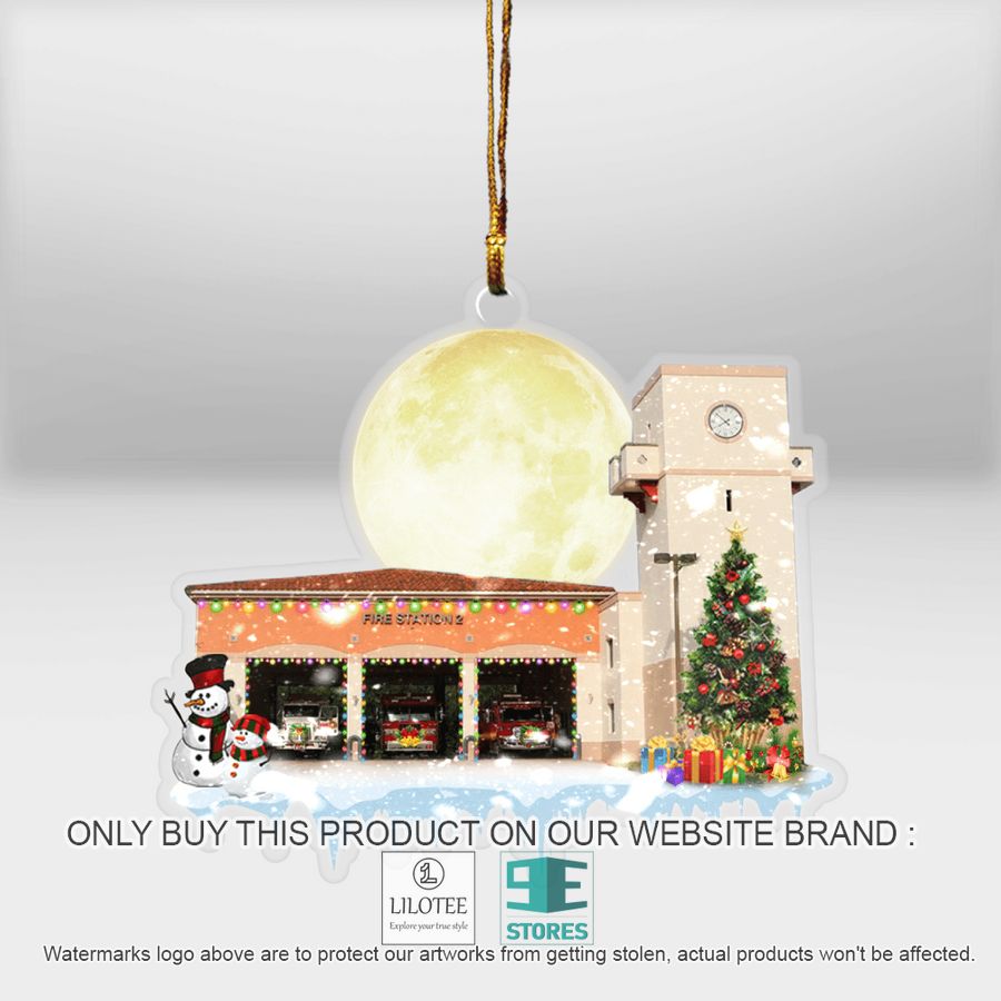 West Palm Beach Palm Beach County Florida West Palm Beach Fire Department Fire Station 2 Christmas Ornament - LIMITED EDITION 13