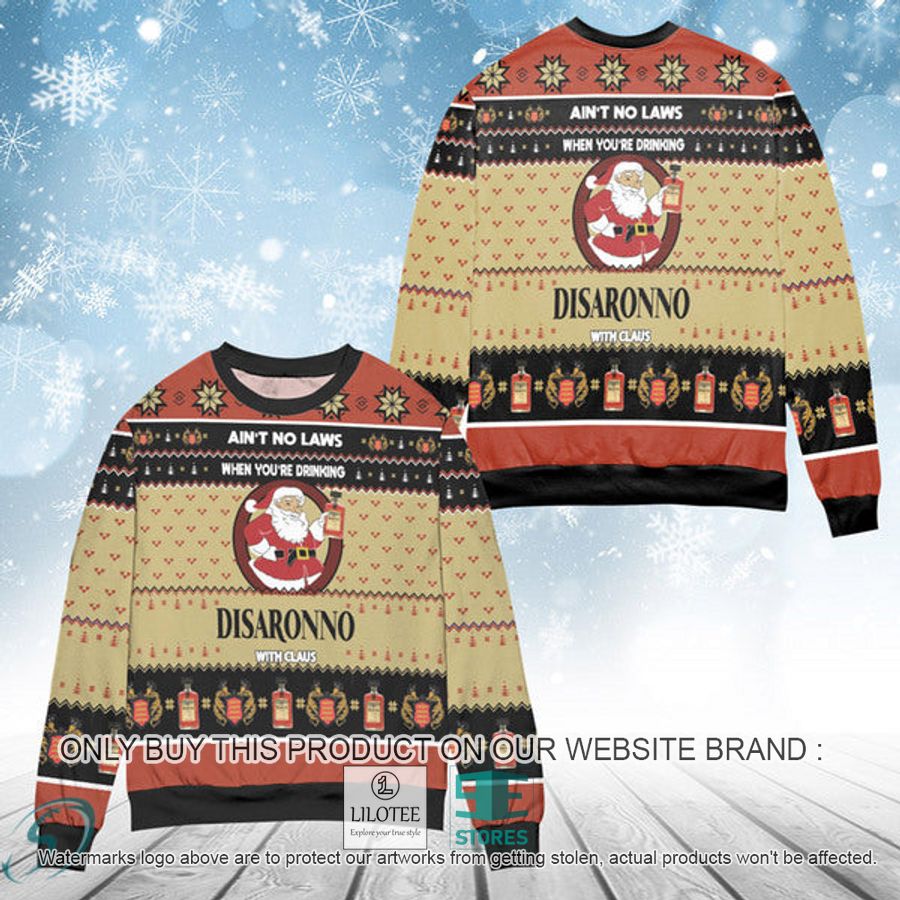 When You're Drinking Disaronno With Santa Claus Ugly Christmas Sweater - LIMITED EDITION 8