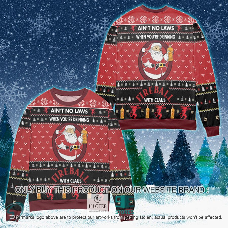 When You're Drinking Fireball Whisky With Santa Claus Ugly Christmas Sweater - LIMITED EDITION 8