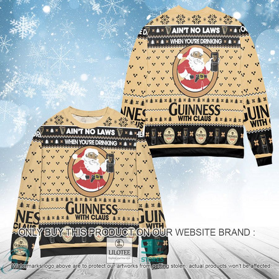 When You're Drinking Guinness With Santa Claus Ugly Christmas Sweater - LIMITED EDITION 8